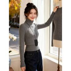 批发高领麻花<b class='q'>羊绒</b>针织衫加厚保暖长袖<b class='q'>毛衣</b>2025冬季韩版亲肤套头打底衫