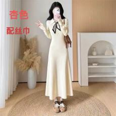 批发<b class='q'>韩国</b>高级感气质收腰显瘦内搭针织毛衣<b class='q'>连衣裙</b>秋冬百搭打底修身长裙