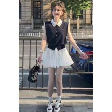 批发小香风套装女<b class='q'>夏</b>季法式高级感气质针织背心上衣高腰半身裙两件套潮