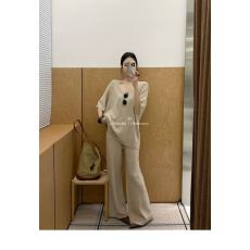 批发已到货新款慵懒阔腿<b class='q'>裤</b><b class='q'>套装</b>小众宽松休闲风<b class='q'>短袖</b>韩系套<b class='q'>装</b>