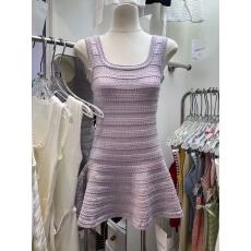 批发十三行2026早夏新款<b class='q'>镂空</b>背心针织<b class='q'>连衣裙</b>女高级感a字荷叶边短裙