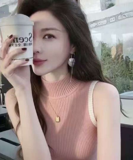2026 여름 새로운 조끼 만나는 몸매 가꾸기 순수한 욕망 니트 슬림해 보이는 맨위 작은 키 허리 수축 폭발 기본 셔츠