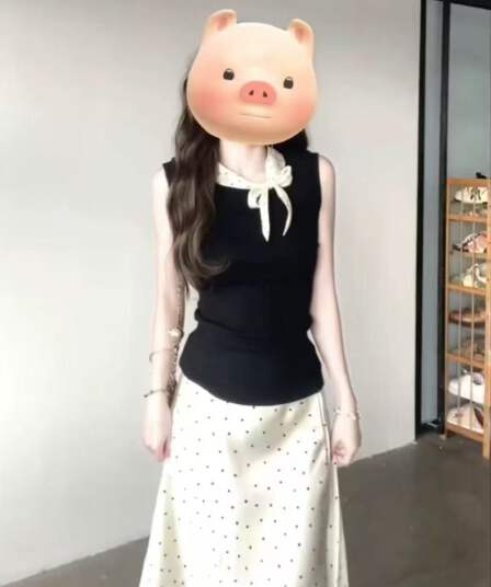 miu 부서 민소매 조끼 맨위 도트 무늬 반신 스커트 여성 여름 2026 새로운 자이언트 잘 생긴 ~ 중 여름 드레스 전체 집합