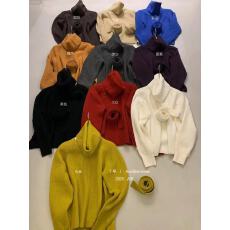 批发简约百搭高领显瘦宽松纯色设计感加厚长袖保暖毛衣2025秋<b class='q'>冬</b>新款