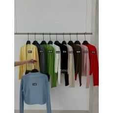 批发BLUEBERRY韩系简约春夏新款披肩外穿搭配<b class='q'>糖果</b><b class='q'>色</b>系卷边长袖防晒