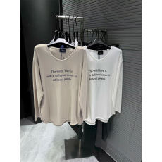 批发慵懒高级感长袖<b class='q'>T</b><b class='q'>恤</b>女2025秋冬季新款中长v领宽松打底配鲨鱼<b class='q'>裤</b>上衣