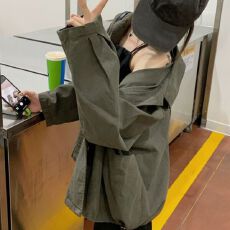 批发oversize外套设计感小众女复古港风早春chic上衣甜辣棒球服小个子
