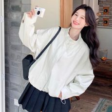 批发设计感休闲短款立领外套女春<b class='q'>秋</b>2026新款纯色百搭休闲oversize夹克