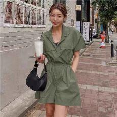 批发工<b class='q'>装</b><b class='q'>连体</b><b class='q'>裤</b>女夏季新款2026休闲百搭抽绳收腰显瘦小个子阔腿短<b class='q'>裤</b>潮
