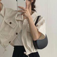 批发2026新春夏韩版宽松工装<b class='q'>外套</b>女时尚百搭小众休闲气质短款上衣潮