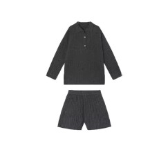 批发巨好看的韩系一整套深秋<b class='q'>冬</b>穿搭宽松慵懒风毛衣针织衫短裤两件套装