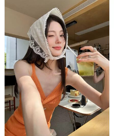 아메리칸 레트로 주황색 니트 캐미솔 여름 새로운 외출용 몸매 가꾸기 슬림해 보이는 작은 키 핫걸 맨위