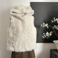 批发孔真烦呐「小熊软糖」韩系<b class='q'>甜美</b>连帽马甲女秋外穿休闲时尚外搭外套