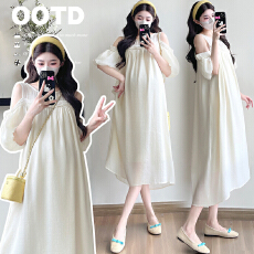 批发实拍现现 孕妇装减龄小个子夏季新款洋气<b class='q'>淑女</b>气质<b class='q'>连衣裙</b>