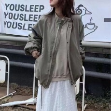 批发复古立领短款风衣<b class='q'>外套</b>秋季宽松抽绳工装夹克<b class='q'>外套</b>上衣廓形<b class='q'>休闲</b><b class='q'>外套</b>
