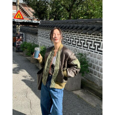 批发韩系时尚拉链立领夹棉外套