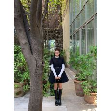 批发女士钻石绗缝短袖迷你连衣裙配腰带