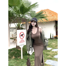 批发实拍实价 宽松翻领按扣工装牛仔<b class='q'>外套</b><b class='q'>百搭</b>衬衫长袖上衣开叉连衣裙