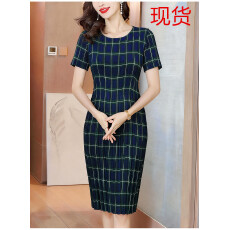 批发三宅褶皱2026夏季新款大码阔太太<b class='q'>宽松</b>复古印花气质显瘦A字<b class='q'>连衣裙</b>