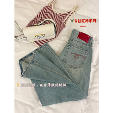 批发直筒牛仔裤女2025秋季新小众高腰宽松显瘦胖mm九分烟管裤KX