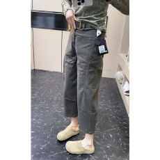 批发精品牛仔秋新款九分牛仔裤女显瘦遮肉<b class='q'>哈伦裤</b>大码洋气时尚老爹裤子