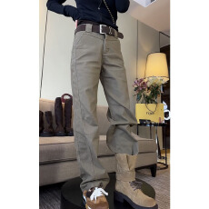 批发秋季新款时尚牛仔裤女2025大码宽松显瘦遮肉设计感直筒拖地阔腿裤