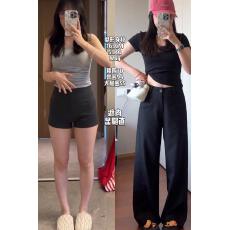 批发黑色休闲西装裤女<b class='q'>春</b>秋新款高腰胖mm大码直筒宽松显瘦长裤KX