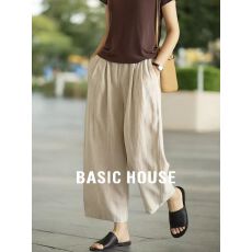 批发非实拍图复古棉麻九分阔腿裤<b class='q'>女</b>春夏宽松<b class='q'>哈伦裤</b>