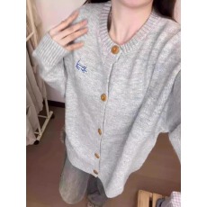 批发日系甜美毛衣<b class='q'>开衫外套</b>女春季2025新款超好看宽松慵懒风<b class='q'>针织</b>衫上衣