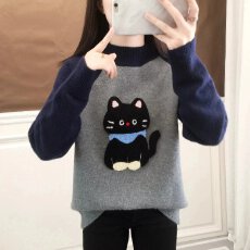 批发初中生<b class='q'>毛衣</b>女秋冬2025新款爆款少女大童青少年高中学生针织打底衫