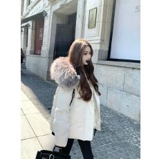 批发官图# COOLLINE重工chao大毛领<b class='q'>短款</b>白色羽绒棉衣棉服女保暖外套冬