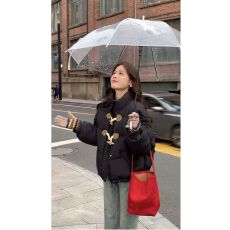 批发新款小众棉服女<b class='q'>韩版</b>栗鼠小姐牛角包2.0韩系新款立领短款棉衣外套