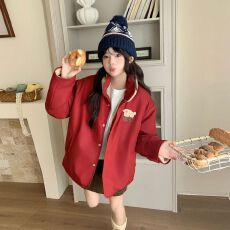 批发实拍# 刺绣毛毛双面穿美式风外套女冬2025新款宽松小个子棉服