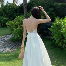 批发#法式气质海边度假沙滩吊带长裙新款女夏季纯欲性感<b class='q'>连衣裙</b>子