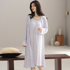 批发好睡棉 2025秋冬新款莫代尔 睡袍睡裙女款 M-2XL