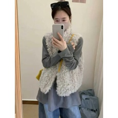 批发加棉立领羊羔毛马甲