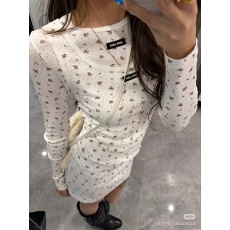 批发碎花背心+长t裙