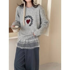 批发<b class='q'>韩国</b>东大门<b class='q'>正品</b>秋新款女装<b class='q'>代购</b>圆领马甲桃心字母套头针织衫