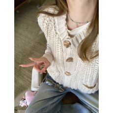 批发韩版复古气质棒针毛衣叠穿背心女秋冬宽松慵懒风休闲圆领针织马甲