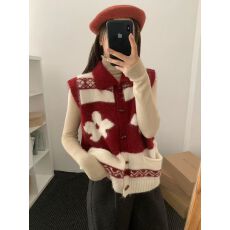 批发韩国东大门秋季新款时尚氛围感气质简约高级小众设计翻领马甲上衣