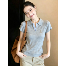 批发深圳南油高端女装2025<b class='q'>秋</b>季休闲条纹假两件针织衫T恤上衣女