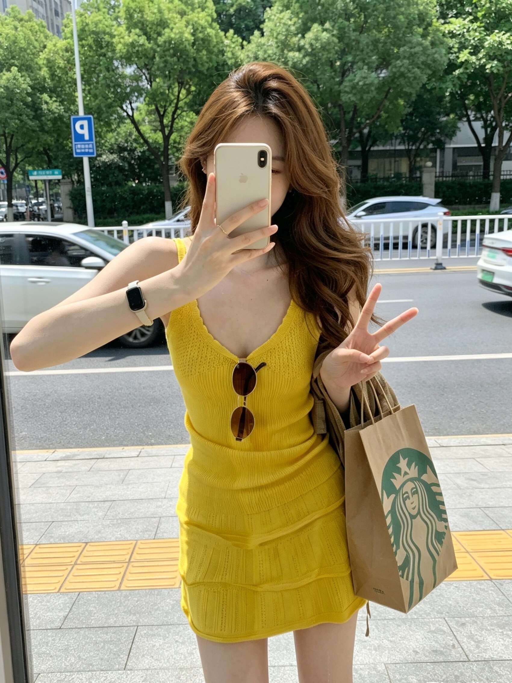 한 부서 부드러운 바람 니트 캐미솔 드레스 2026 여름 새로운 몸매 가꾸기 미니 스커트