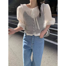 批发韩国代购2026夏<b class='q'>秋</b>新款小清新简约针织吊带女