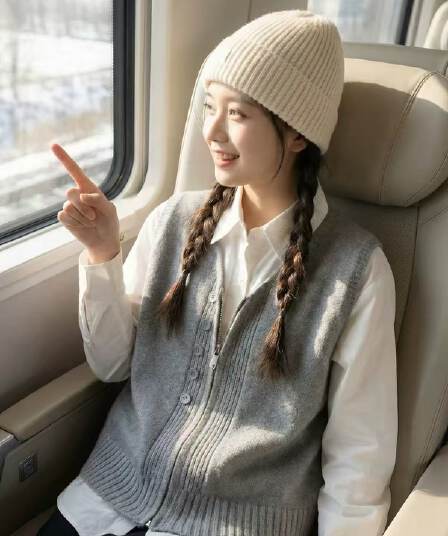 고급 센스 V넥 쇼트 스타일 니트 조끼 여자 회색 2026 새로운 이른 가을 출퇴근 한국 스타일 다용도 인사이드 잡아라. 의류
