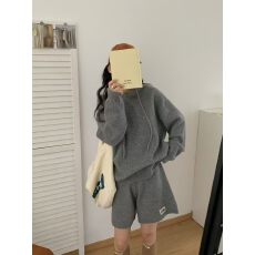 批发早秋chic休闲套装女宽松连帽<b class='q'>卫衣</b>高腰A字短裙韩系氛围感两件套