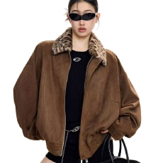 批发麂皮绒➕内里翻领夹克复古外套2025秋季美式鹿皮绒宽松休闲夹克