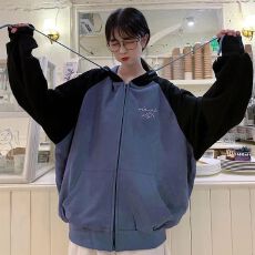 批发<b class='q'>卫衣</b>女潮ins秋冬长袖2025学生韩版宽松原宿<b class='q'>开衫</b>上衣外套