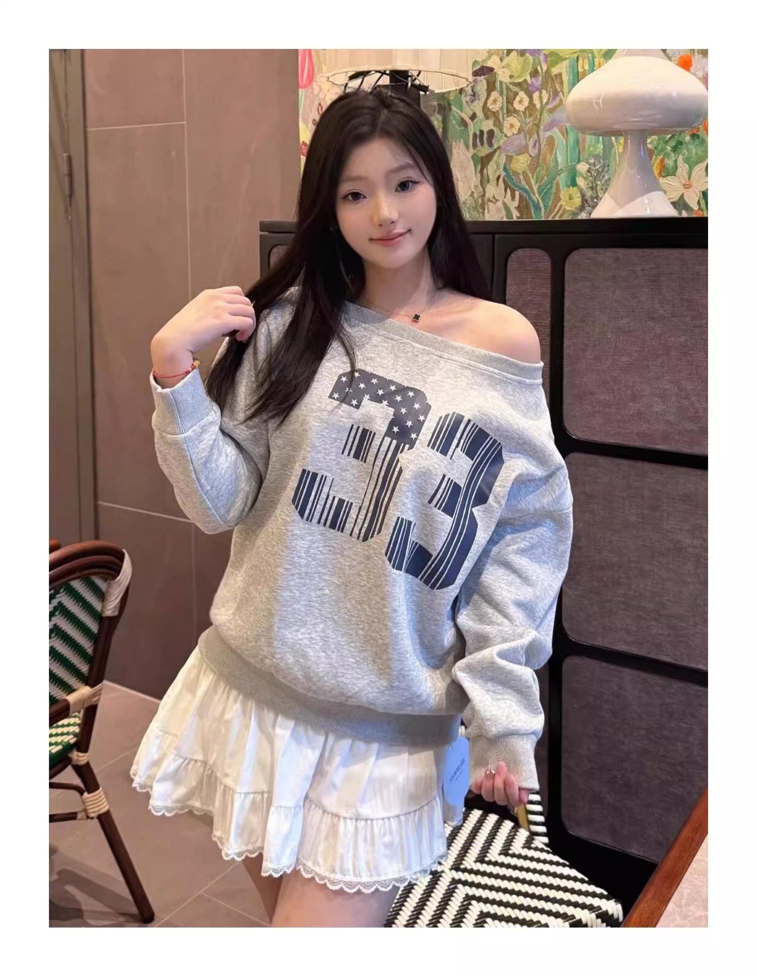 비스듬한 칼라 남자 바 면 이후 패키지 칼라 색상 내부 및 외부 후드티 프린트 여성 긴 소매