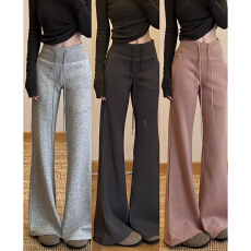 批发微喇运动裤女秋季2026年<b class='q'>新款</b>高腰显瘦喇叭裤休闲垂感阔腿