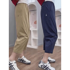 批发冰丝速干哈伦裤子女夏季薄款大码胖mm<b class='q'>休闲</b>九分直筒防晒凉凉运动裤